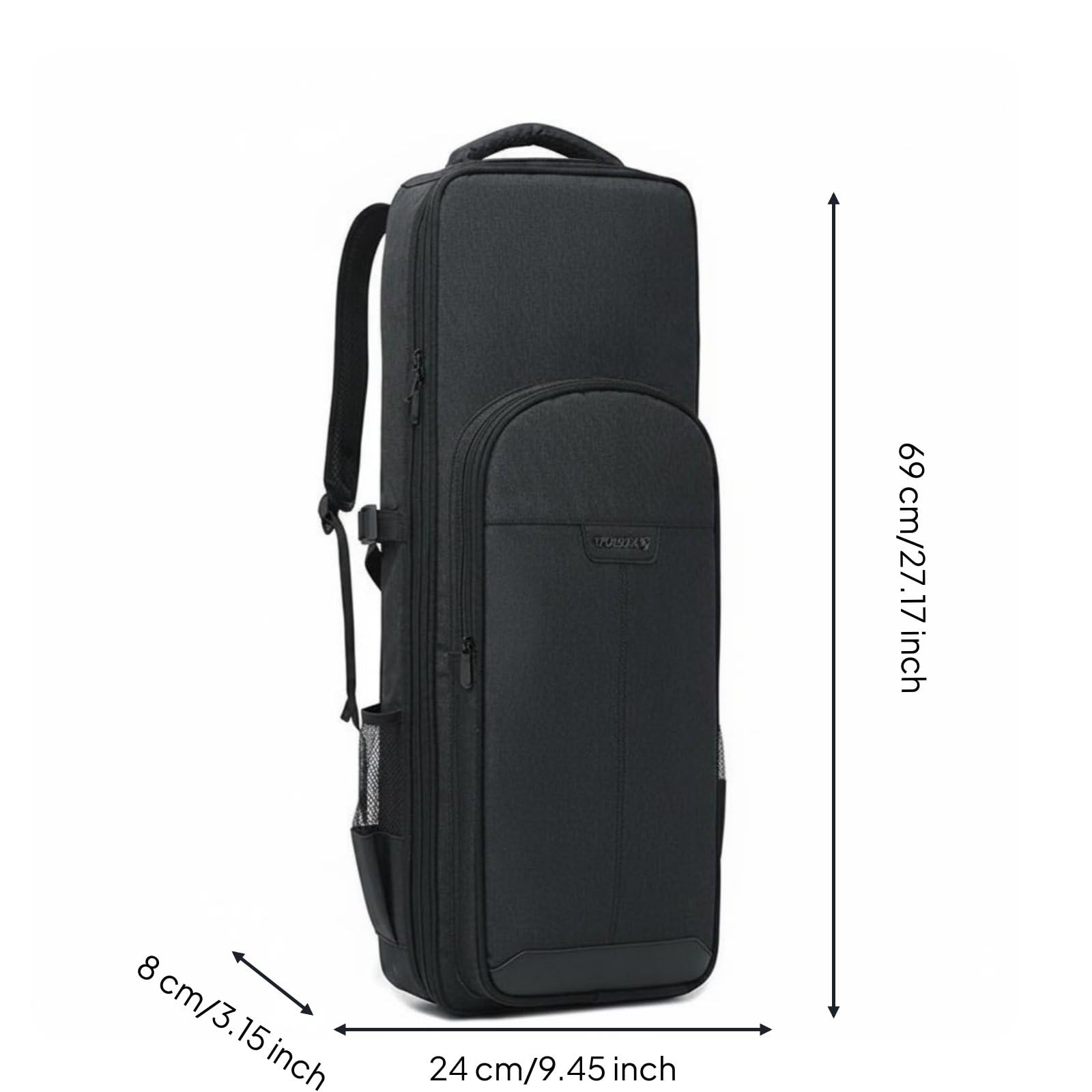 Blasinstrumente Tragetasche Elektronisches Blasinstrument Tasche Rucksack Hülle Etui mit Doppelkapazität Und Gepolstertem Aufbau für Reise Bühne Zuhause, Array, Schwarz