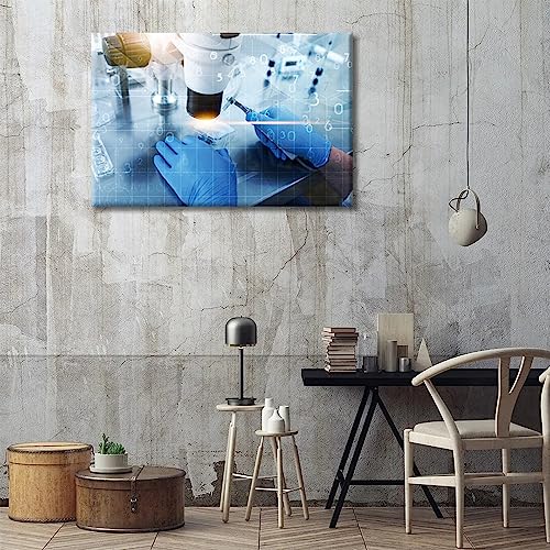 Image of Medical Modern Home Decor 1 Panels Home Decor Medical Young Scientist Pictures Wall Art for Bedroom, Living Room, Office. Framed Ready to Hang (16 inch Wx24 H)