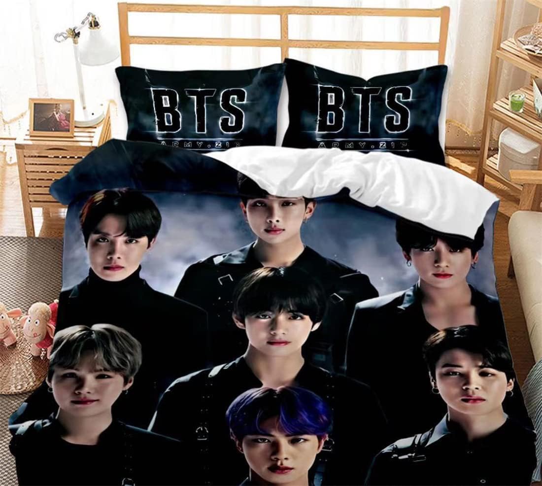 DAIRUINI BTS Bedding Set Duvet Cover Set for Teens Girls