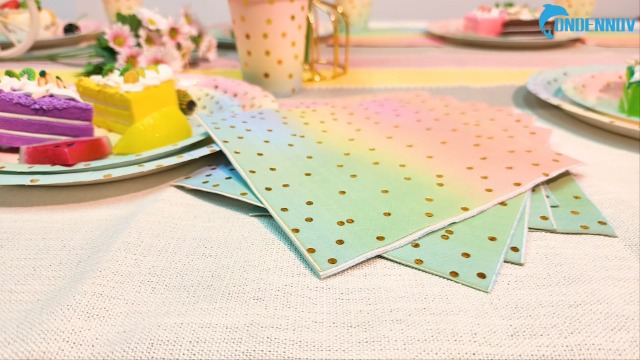 BOX And Tree Stoviglie usa e getta Compleanno Ragazza Arcobaleno Piatto, Piatto, Bicchieri Tovaglioli di Carta e Posate in Legno Decorazione per ( Arcobaleno