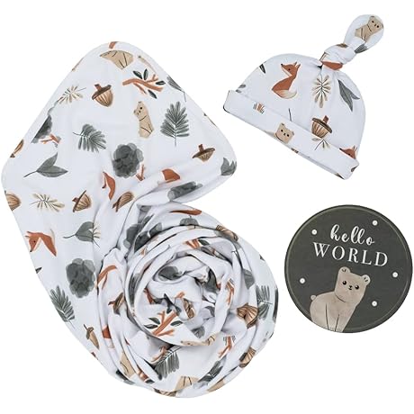 Baby Gift Set - Hello World - FOREST RETREAT for Newborns and Up