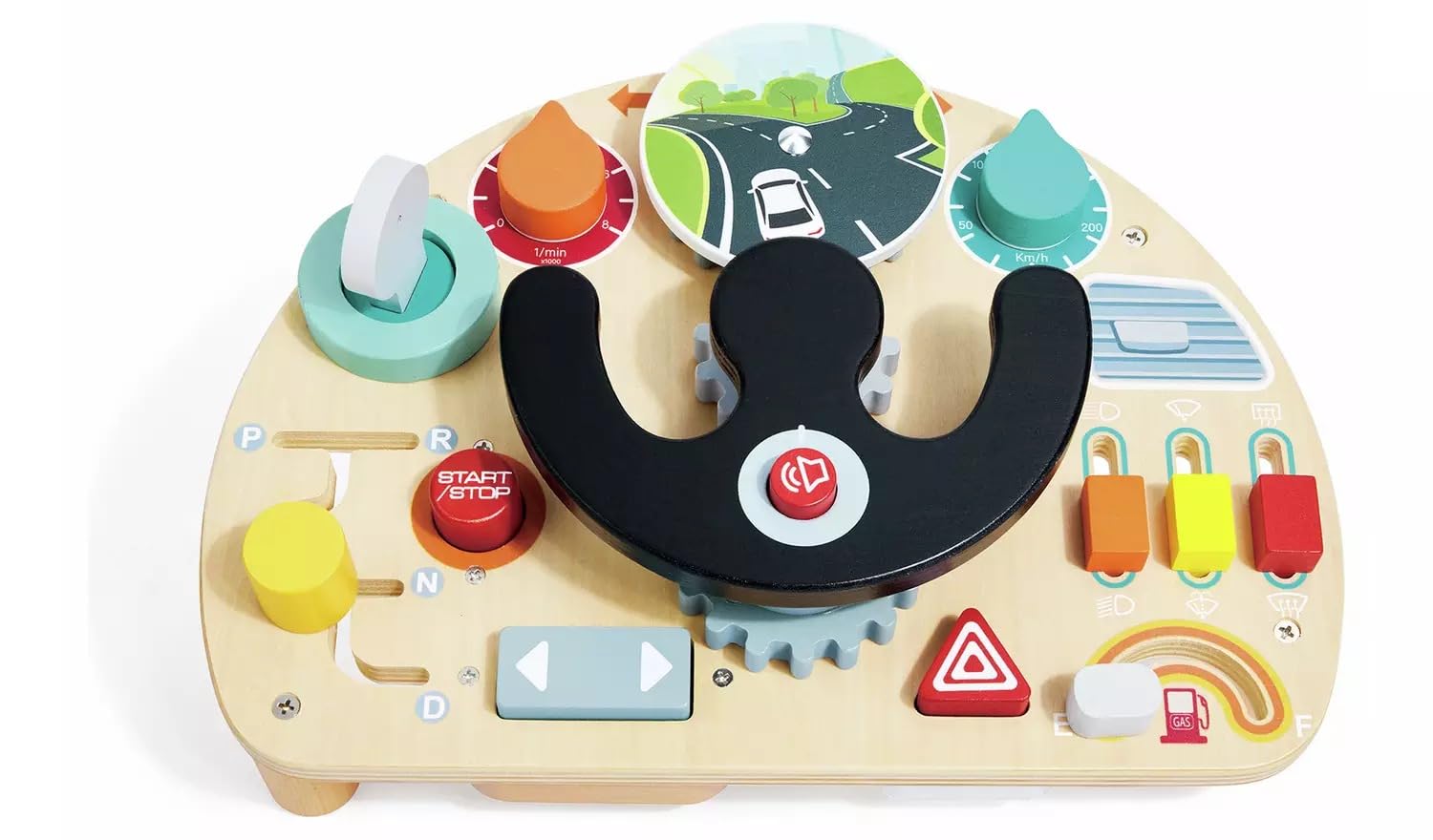 Wooden Drive & Steer Activity Board Toy
