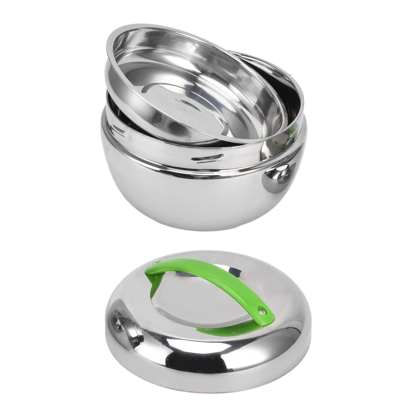 Fiambrera aislada, contenedores térmicos de Alimentos para Alimentos Calientes Caja Bento de Doble Pared de Acero Inoxidable con Compartimento y Tapa 1.3L / 44oz