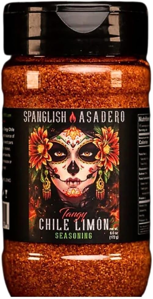 Spanglish Asadero 5oz Tangy Chile Limon Spice | Mexican Seasoning for Steak, Chicken, Pork, Lamb, & Elote | Low Sodium BBQ Rub and Marinade for Smoking or Grilling Meat