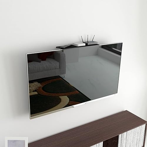 Miniatura 6 de Bracwiser No Drill TV Top Shelf 16.7 inch Wide Monitor Top Mounting Bracket Platform Holds Speaker, AV Receiver, Media Box, Game Console and More,