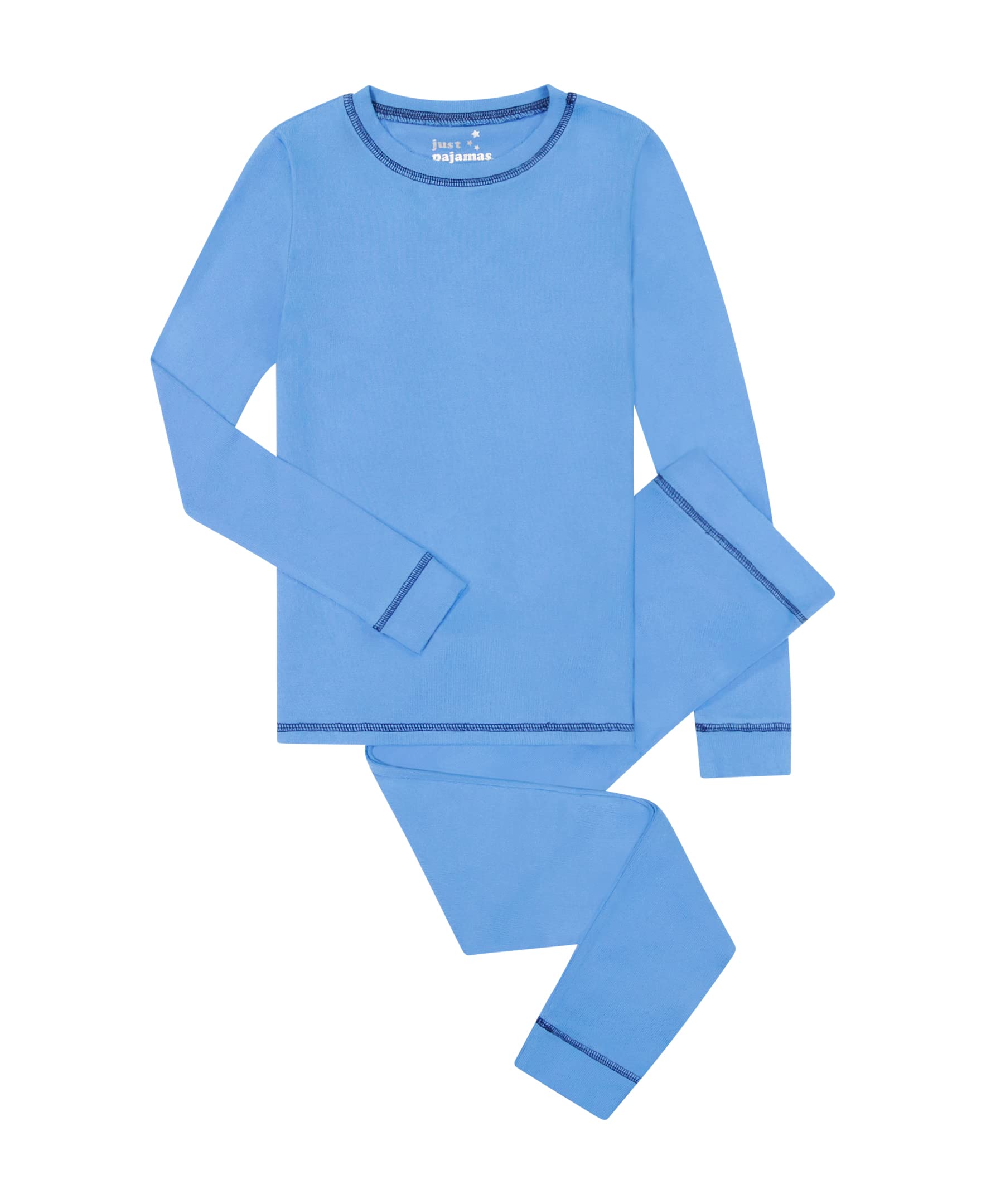 Just Pajamas Boys’ Pajama Sets Snug Fit Long Sleeve Tops & Sleep Pants – Soft Kids Sleepwear in Sizes 3T-12 with Fun Prints