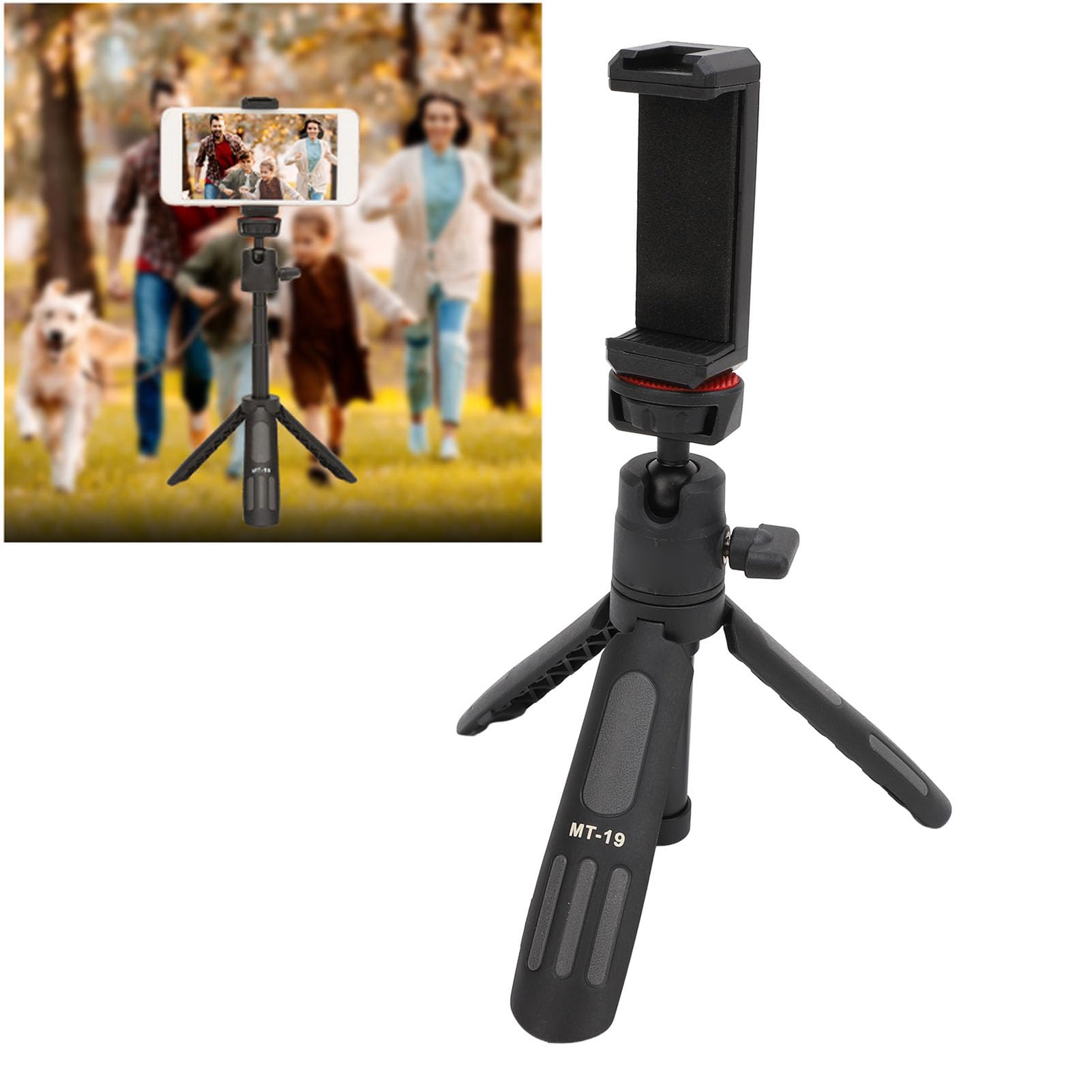 Desktop Tripod Extendable Portable Selfie Stick Handle Grip with 1/4in Screw for Mirrorless Camera Phone Stand