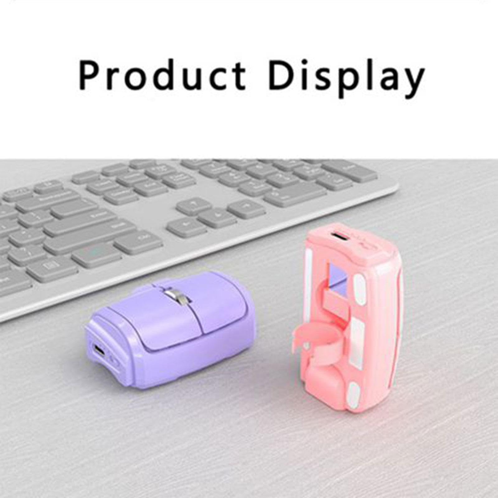 Mouse ergonomico con anelli per dita, leggero, per ufficio e casa, mini mouse ottico, nero