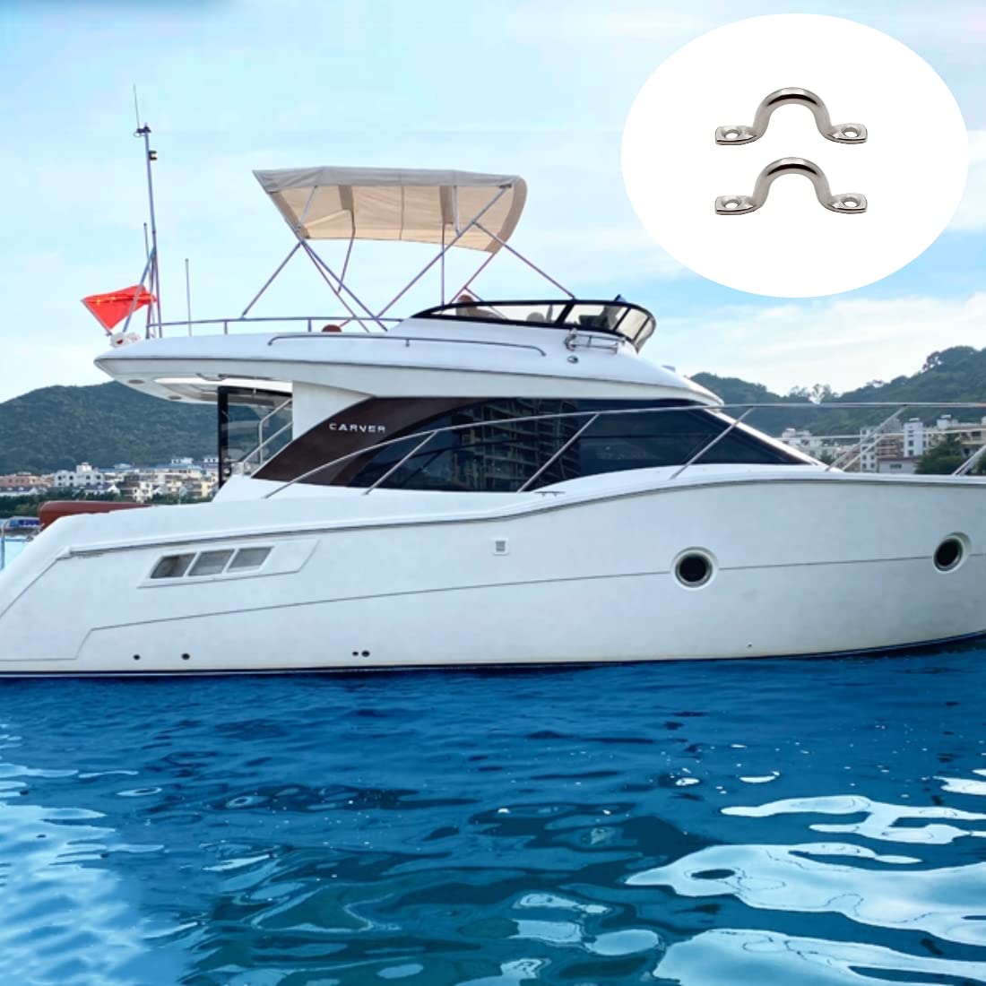 Sangle à œillets En Fil D'acier Inoxydable Pour Bateau, 5mm, 4 Pièces