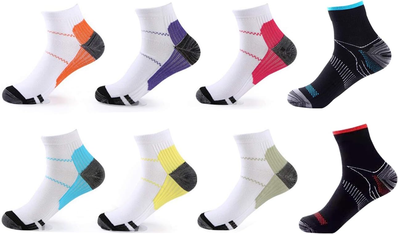 Johnda Compression Socks for Men and Women, Plantar Fasciitis Arch Support Foot Relieve Pain Supports Heel