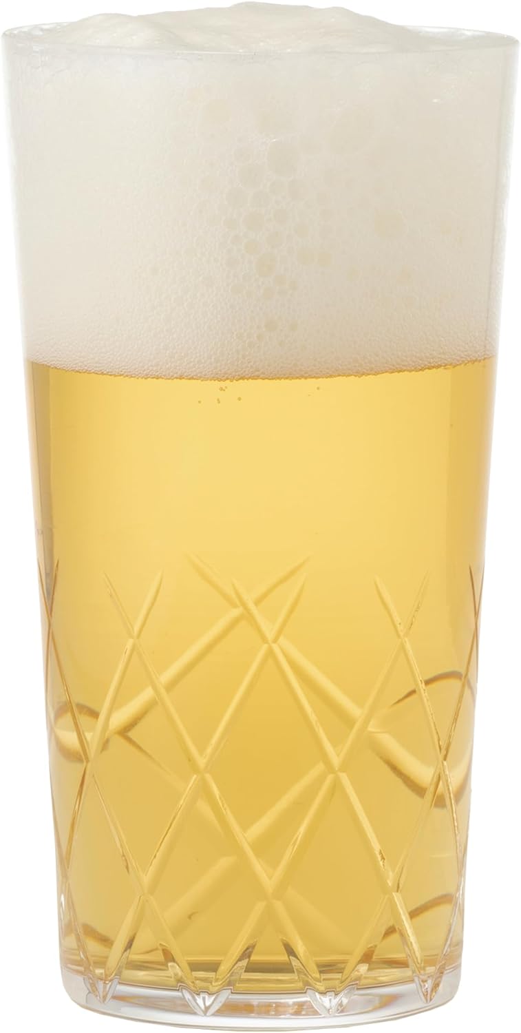 Toyo Sasaki B-21112CS-C745 Tumbler Glass, Thin Ice Array Cut, Tumbler, 12.5 fl oz (370 ml), Made in Japan, Dishwasher Safe, Crack-Resistant, Glass Cup, Beer Glass, Highball Glass, Sour Glass, Chuhai