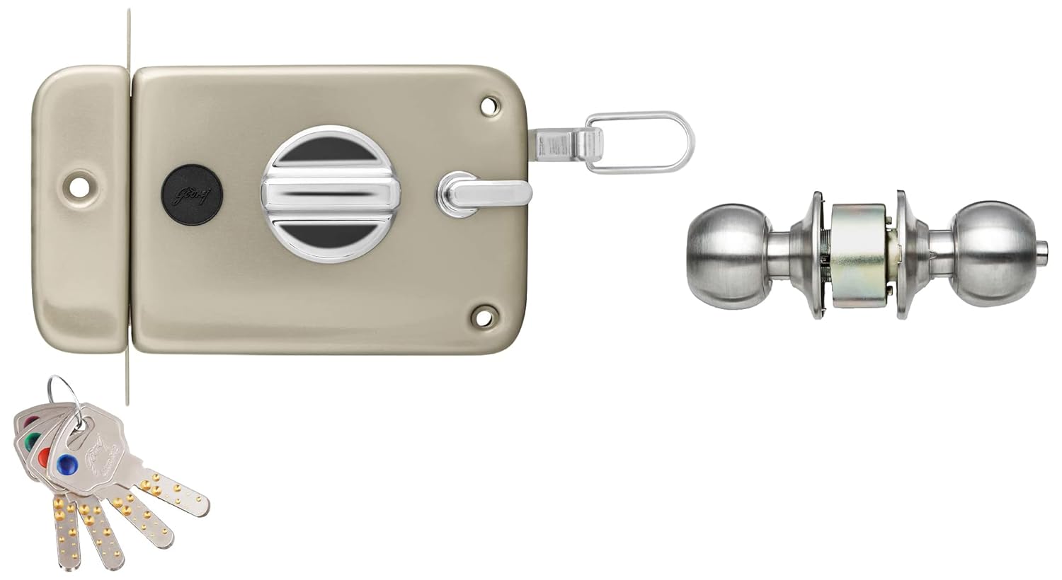 Godrej Locks Ultra XL+ Twinbolt 1CK Door Lock (6082Inside Opening