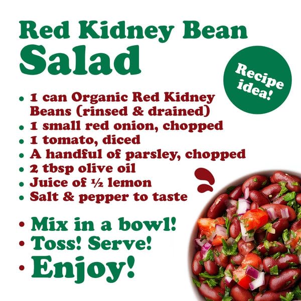 Food to Live Organic Italian Red Kidney Beans, 14 oz (Pack of 8) – Unsalted, Non-GMO, Vegan. Ready to Eat. Perfect for Salads, Soups, Pasta e Fagioli. Wholesale