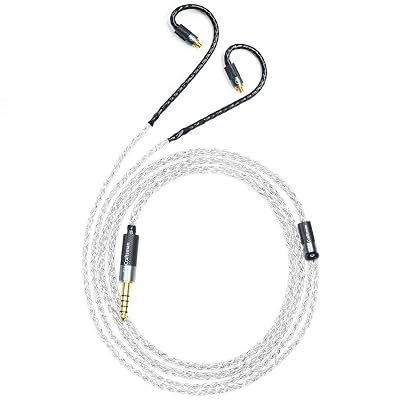 5N OFC Silver Plating+Graphene Mixed Braid Earphone Replacement Cables for Sennheiser IE200 IE300 IE600 IE900 (4.4mm Plug)