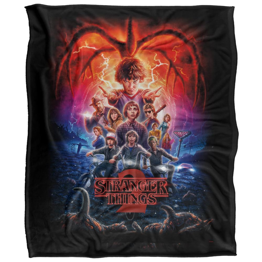 Jeté de lit Stranger Things Saison 2 jeté de canapé 152 x 127