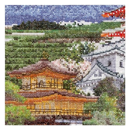 Image of Thea Gouverneur - Counted Cross Stitch Kit - Japan - Aida - 18 Count - Embroidery Kit for Adults - DMC Embroidery Threads and Other Cross Stitch Supplies Included - 548A