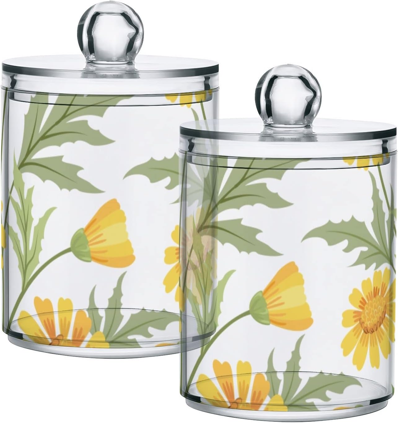 Tatenale Qtip Holder Bathroom Set Q tip Cotton Ball Swab Pad Dispenser Container