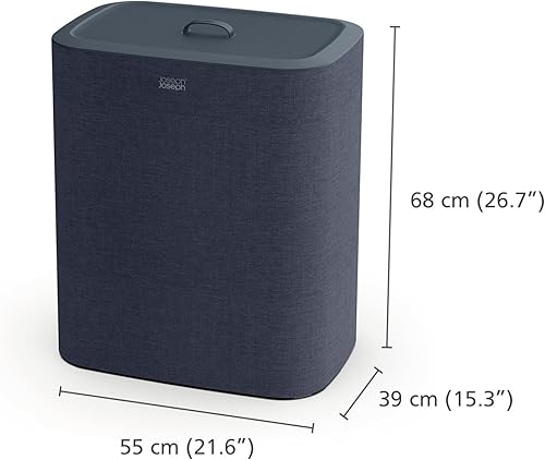 Miniatura 3 de Joseph Joseph Tota Trio - Cesto separador para ropa sucia de 90 litros/23.8 galones con tapa, 3 bolsas de lavado extraíbles con asas - Negro