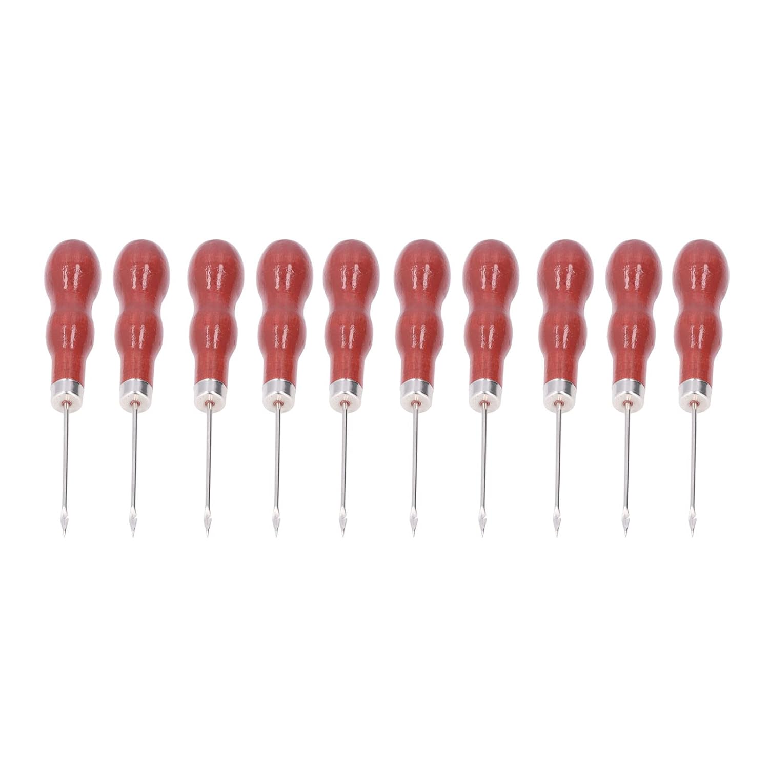 10Pcs Hole Punch Awl, Drilling Awl, Leather Sewing Awl Kit Wooden