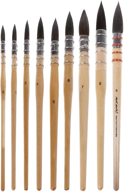 Handmade Squirrel's Hair Artist Watercolor Paint Brush for Watercolor Art Supply