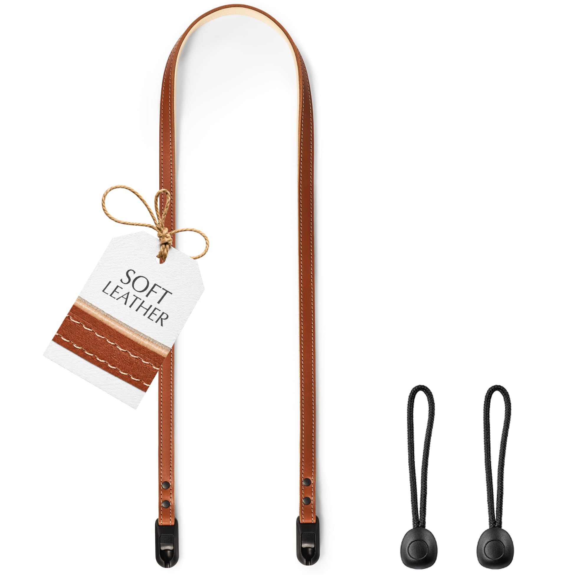C Coiro Correa delgada de cuero para cámara con liberación rápida, correa de hombro ajustable para cámara DSLR SLR, compatible con todas las marcas de cámaras, acolchada/marrón
