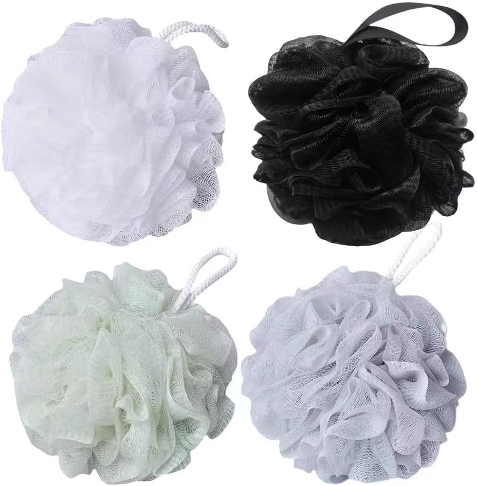 SOTOLAN Shower Loofahs for Women 4 Pack Eco Recycled