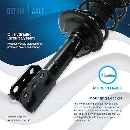 Miniatura 853 de Detroit Axle - Puntal delantero para Hyundai Sonata 2012-2014 2012-2015 Kia Optima, puntal lateral izquierdo con montaje de resorte helicoidal 2013