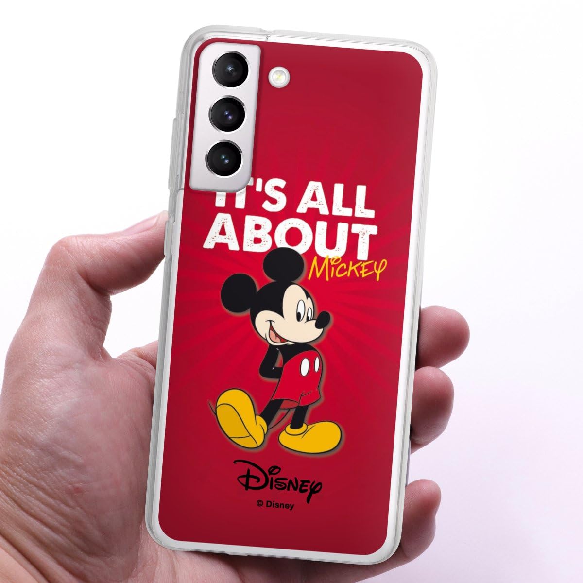 Custodia di silicone compatibile con Samsung Galaxy S21 FE 5G Custodia trasparente Cover per smartphone trasparente Topo Prodotto ufficiale su licenza Disney