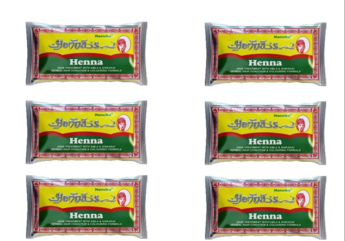 hanshika Henna Hair Treatment with Amla & Shikakai, Herbal Hair Conditioning & Colouring Formula, Pack of 6-image-12