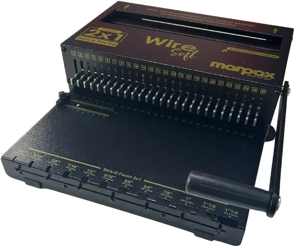 Encadernadora Wire-o 2X1 Black Soft Conjugada Manual 15fls