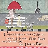 Ideal Home Range 20-Count Curly Girl Design Paper Cocktail Napkins, Paris