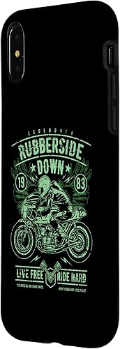 Vista 8 de iPhone 11 Retro Cafe Racer Rubberside Down Motorcycle Race Design Case