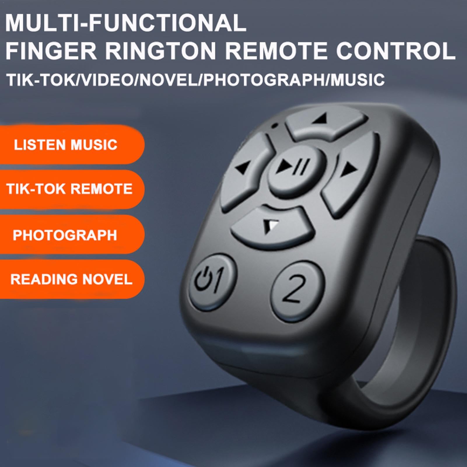 Telecomando Bluetooth Per Selfie E Video | Compatibile Con TikTok | Ricaricabile USB-C | Nero - Foto 4