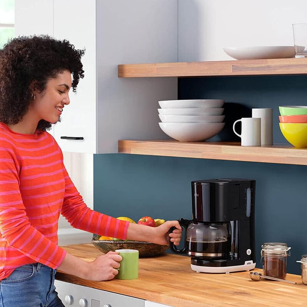 Braun Breakfast1 Filter Coffee Maker AromaCafe OptiBrew System Automatic Shut-Off Coffee Maker for up to 10 Cups Dishwasher Safe 1000W Black Braun Breakfast1 Filter Coffee Maker AromaCafe OptiBrew System Automatic Shut-Off Coffee Maker for up to 10 Cups Dishwasher Safe 1000W Black