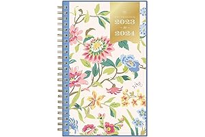 Blue Sky 2023-2024 Academic Year Weekly & Monthly Planner, 5x8, Climbing Floral Blush