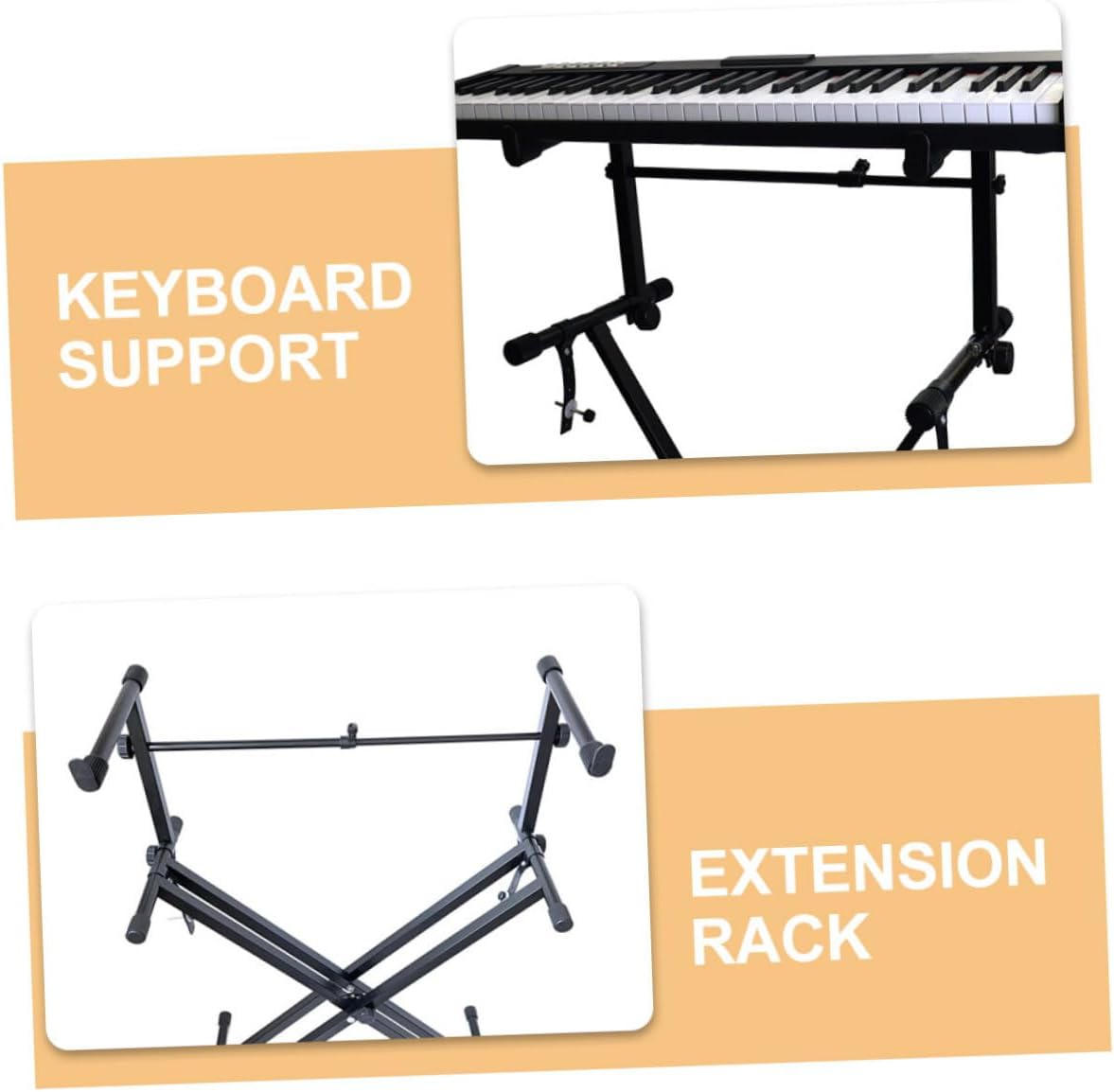 Adjustable Keyboard Stand Adapter Electric Organ Rack Extension for Portable Use Fits Electronic Keyboards Lightweight and Design