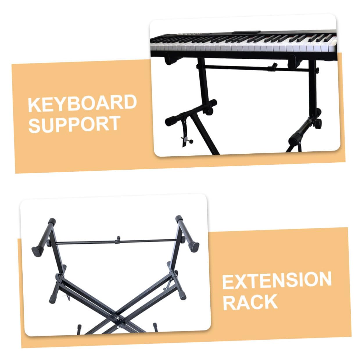 BIUDECO Height Adjustable Keyboard Stand Electric Organ Stand Rack Extension Keyboard Accessory for Home