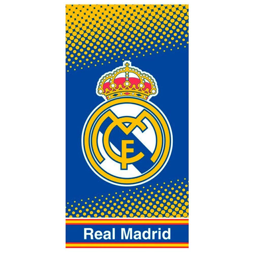Cerdá Life's Little Moments Blue/Yellow Dots Real Madrid Handdoek - 70X140cm - Polyester