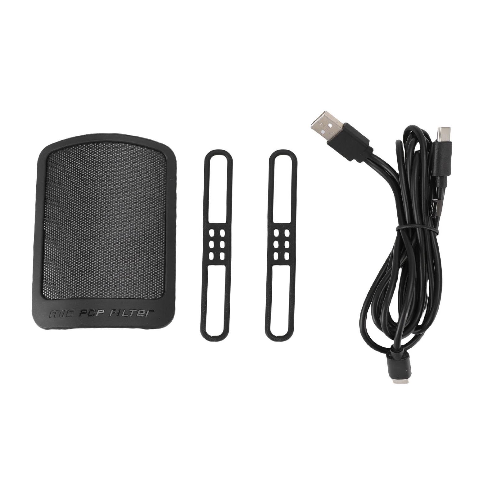 Microfono USB con luce RGB Microfono cardioide Suono di qualità studio professionale per registrazione in streaming live Podcasting Gaming PC Mac ABS Nero