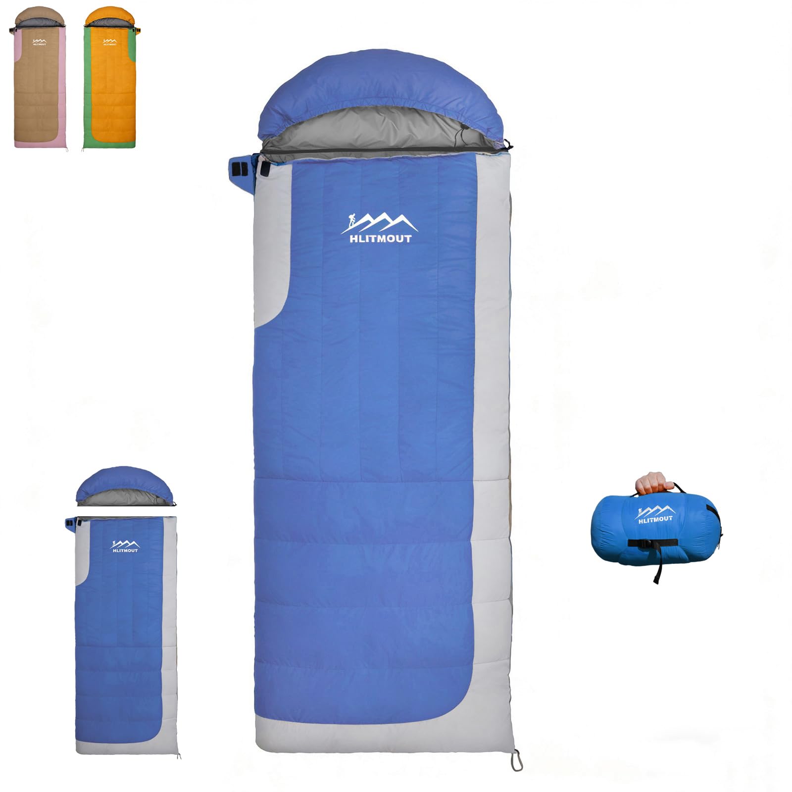 Daunen Deckenschlafsack, Leichter Kleiner Kompakt Schlafsack für 3~4 Jahreszeiten Camping, Wandern und Trekking