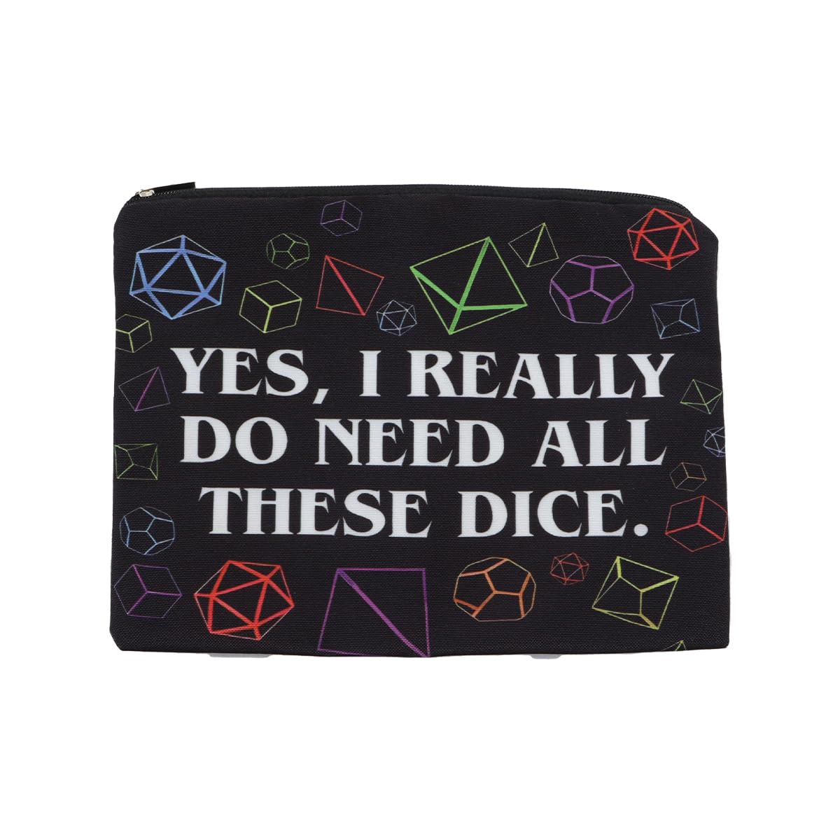 Ubric Dice Bag, DND Dice Storage Bag for Game Accessories, Compact Black Pouch for Tabletop Gaming, 21 x 15cm