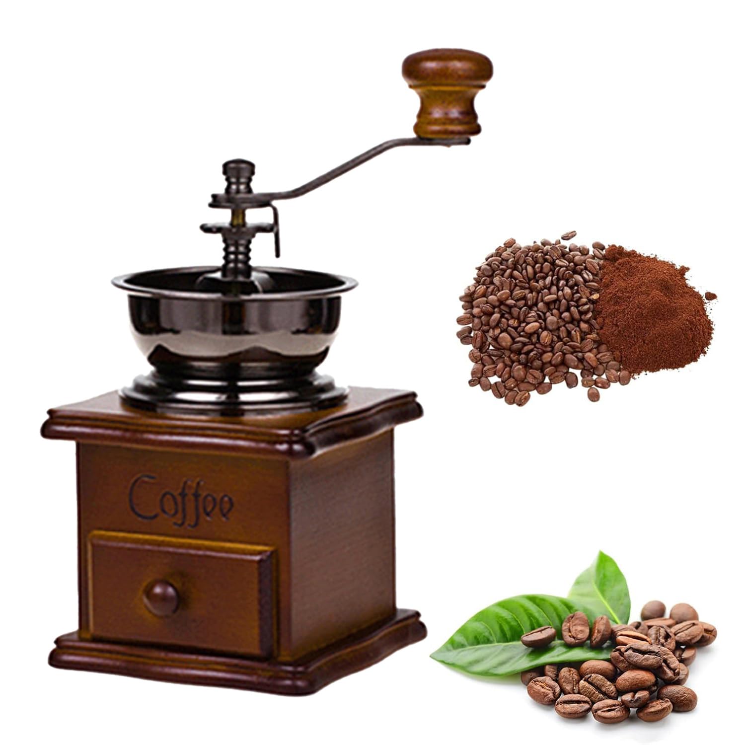 Macinacaffè Manuale Vintage - Macina In Ceramica, Design Retrò - Foto 5