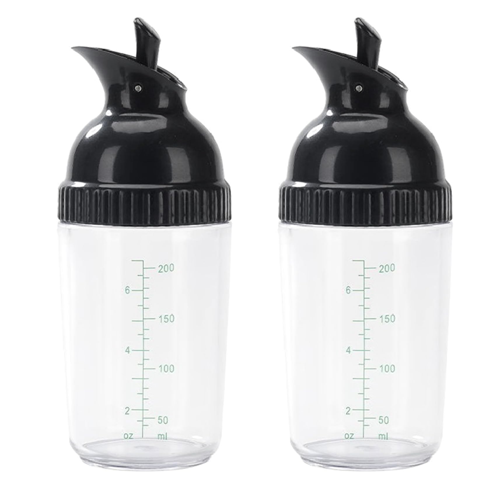 Hndhbfgrt 2X Easy Grips Salad Dressing Shaker Dispenser Leakproof Container Bottle Universal Sauces Mixer with Scales A