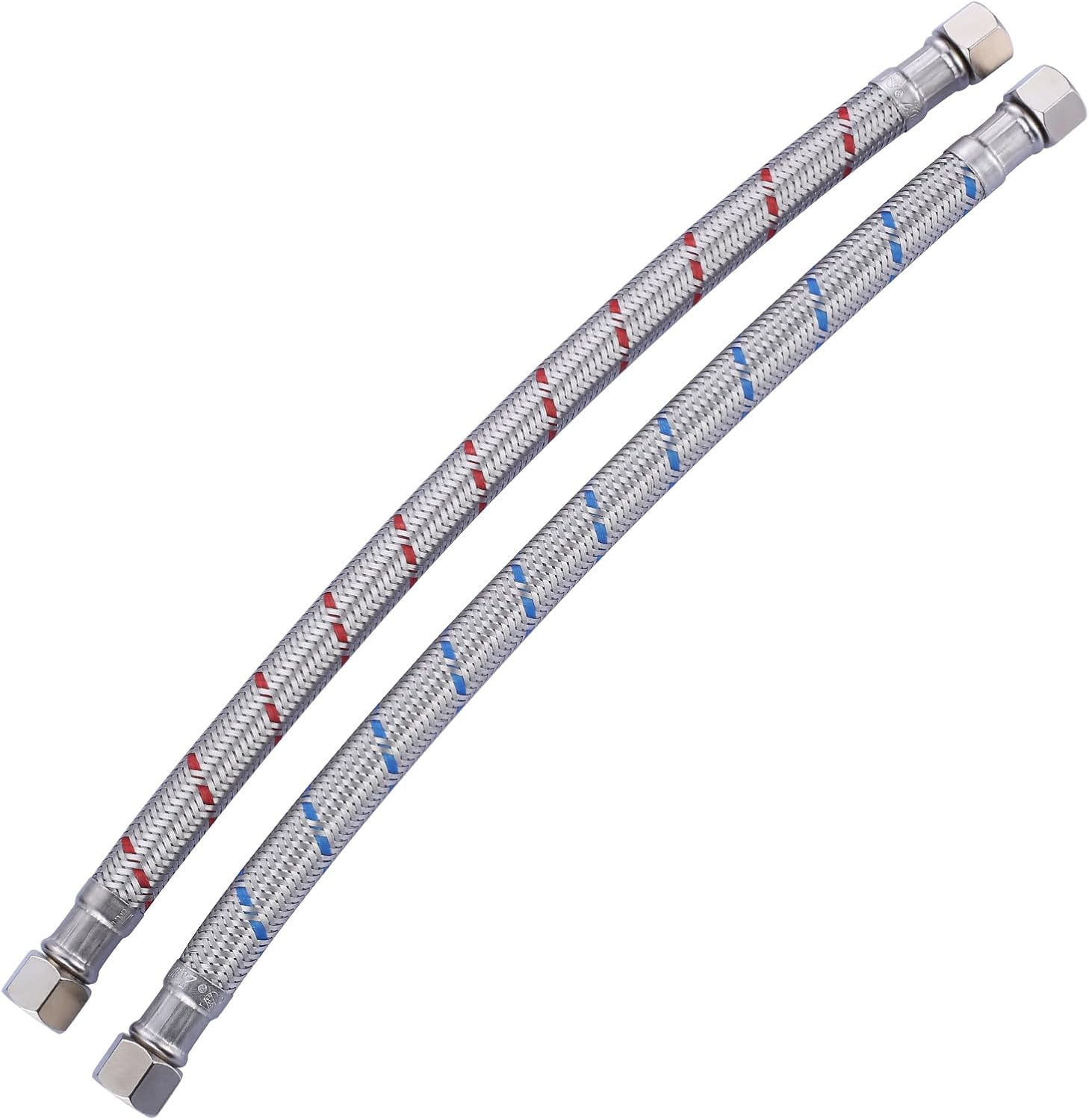 Braided Stainless Steel Faucet Supply Lines 12 Inch, ALEASHA Supply