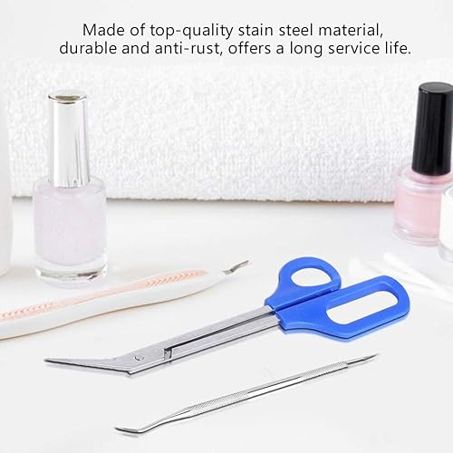 Miniatura 8 de Tijeras de mango largo, perfectas para uñas gruesas, mango de fácil alcance, diseño único, tijeras ergonómicas para cutículas, lima encarnada de uñas