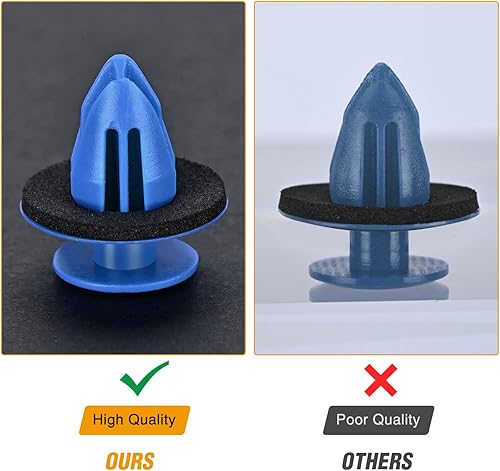 Miniatura 7 de GOOACC 50 piezas de nailon azul para apertura de arco de rueda, guardabarros para exteriores, retenedores con sellador compatibles con VWAudi