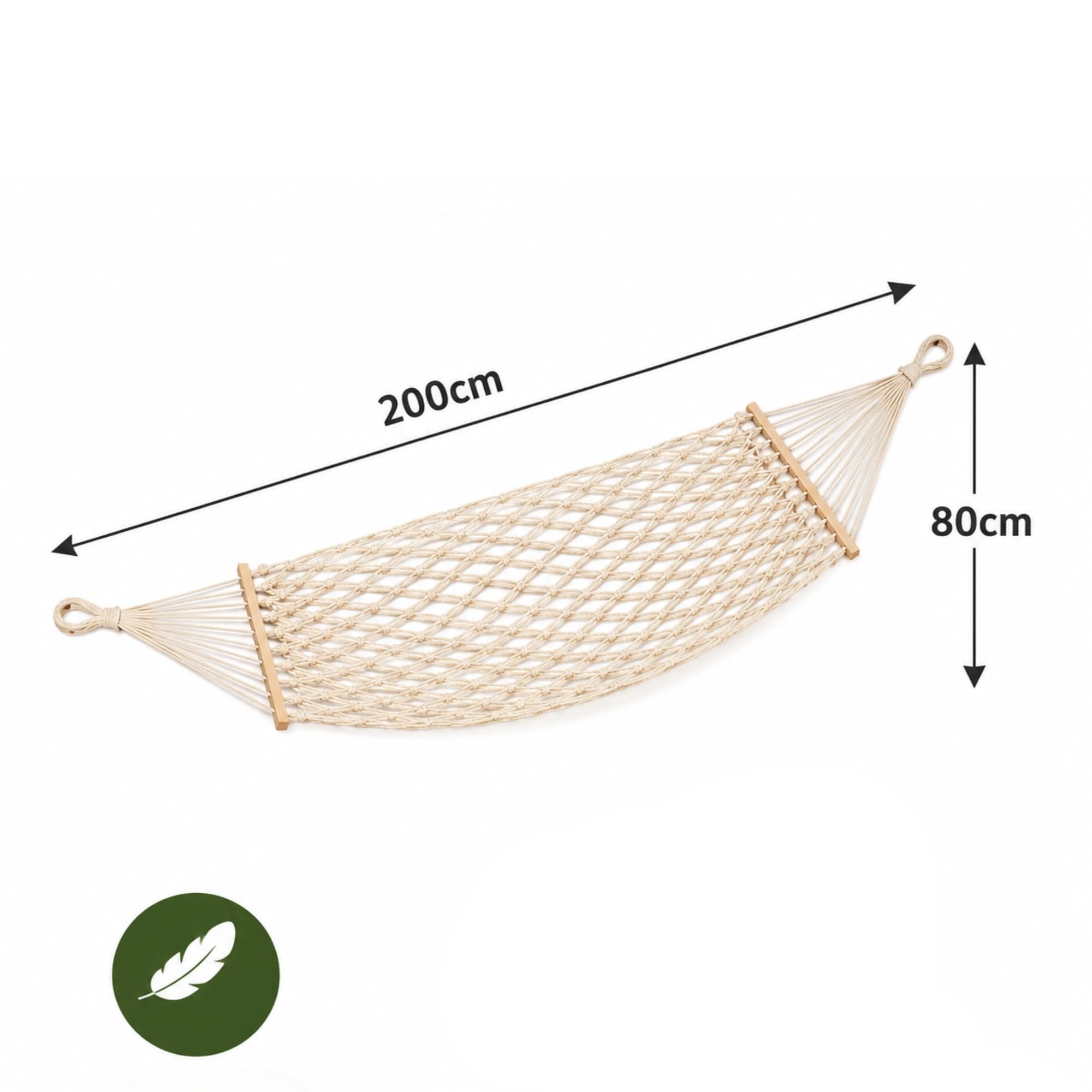Amaca Intrecciata per Esterno 200 x 80 cm Peso 120 kg Arredo Giardino