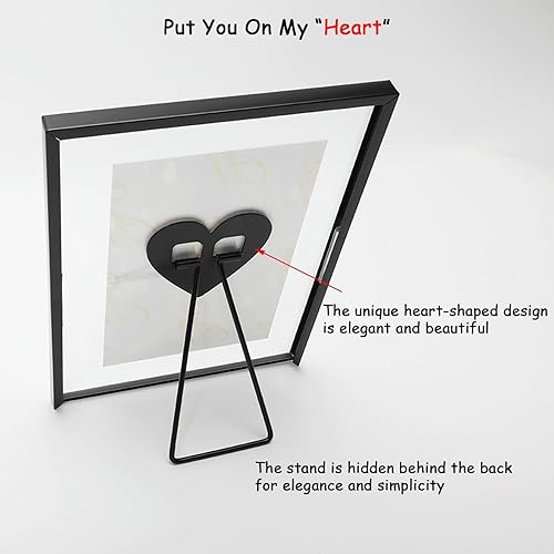 Miniatura 3 de Marco de fotos flotante negro (2 unidades, vertical, 6 x 8 pulgadas), para tamaños de fotos (5 x 7, 4 x 6, 3.5 x 5), marco de fotos ajustable para