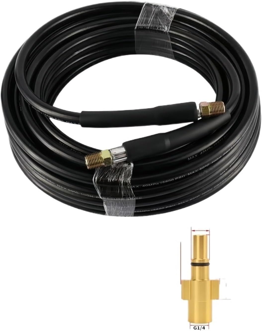 Drain Cleaning Hose Pressure Hose High Pressure Washer Nozzle Pipe Cleaning Nozzle(Style F,8 Meter)