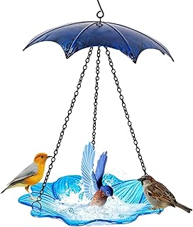 Hang-On Bird Water Feeder - Bird Baths for Outdoors | Multipurpose Bird Baths for Outdoors, Water Wiggler Bird Feeders for Parrot Cockatoo Parakeets, Garden Decoration Bitong